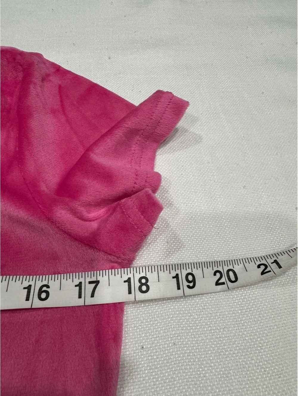 NWT Juicy Couture Hot Pink Velour Rhinestone Tee Top Medium - Picture 6 of 7